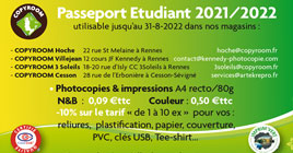 Le « Passeport Etudiant 2021/22 » est disponible depuis le 30 août !