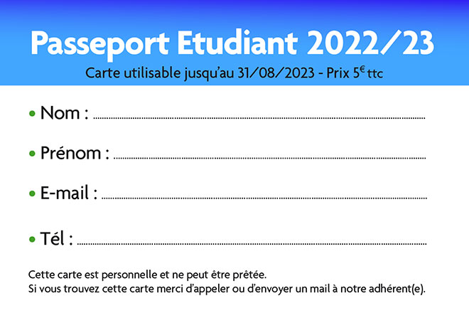 Abonnement Copyroom « Passeport Etudiant »