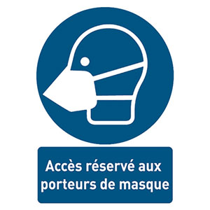 Affiche « Accès réservé aux porteurs de masque » par RapidoPub !