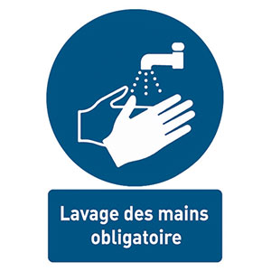 Affiche consigne COVID-19 : « Lavage des mains obligatoires » par RapidoPub !
