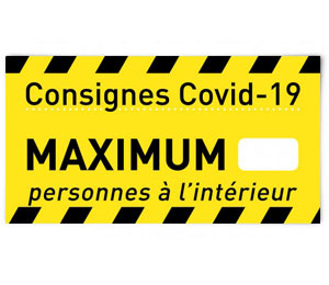Affiche consigne COVID-19 : « Personnes autorisées à l'intérieur du magasin » par RapidoPub !