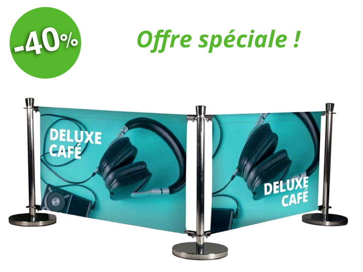 « Kit barrière de séparation Deluxe Café » par RapidoPub !